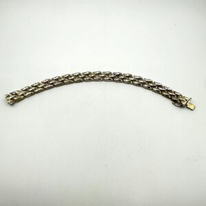 7" solid sterling silver, thick 10mm bracelet stamped 925 italy!